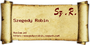 Szegedy Robin névjegykártya